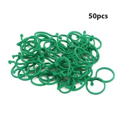 Garden Plant Vine Tying Clips - 50Pcs Decorative Plant Holders (Green 50pcs G656A)