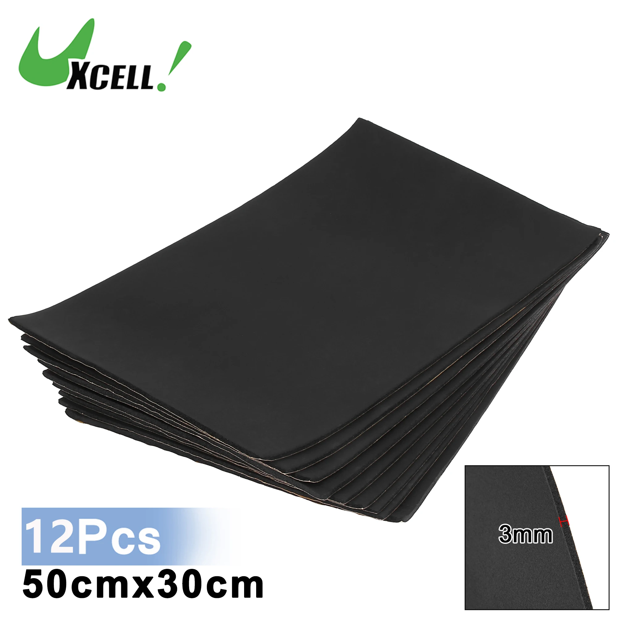 

Автомобильный шумоизоляционный коврик Uxcell, 12 шт., 3 мм, 19,38 мм, кв. футов