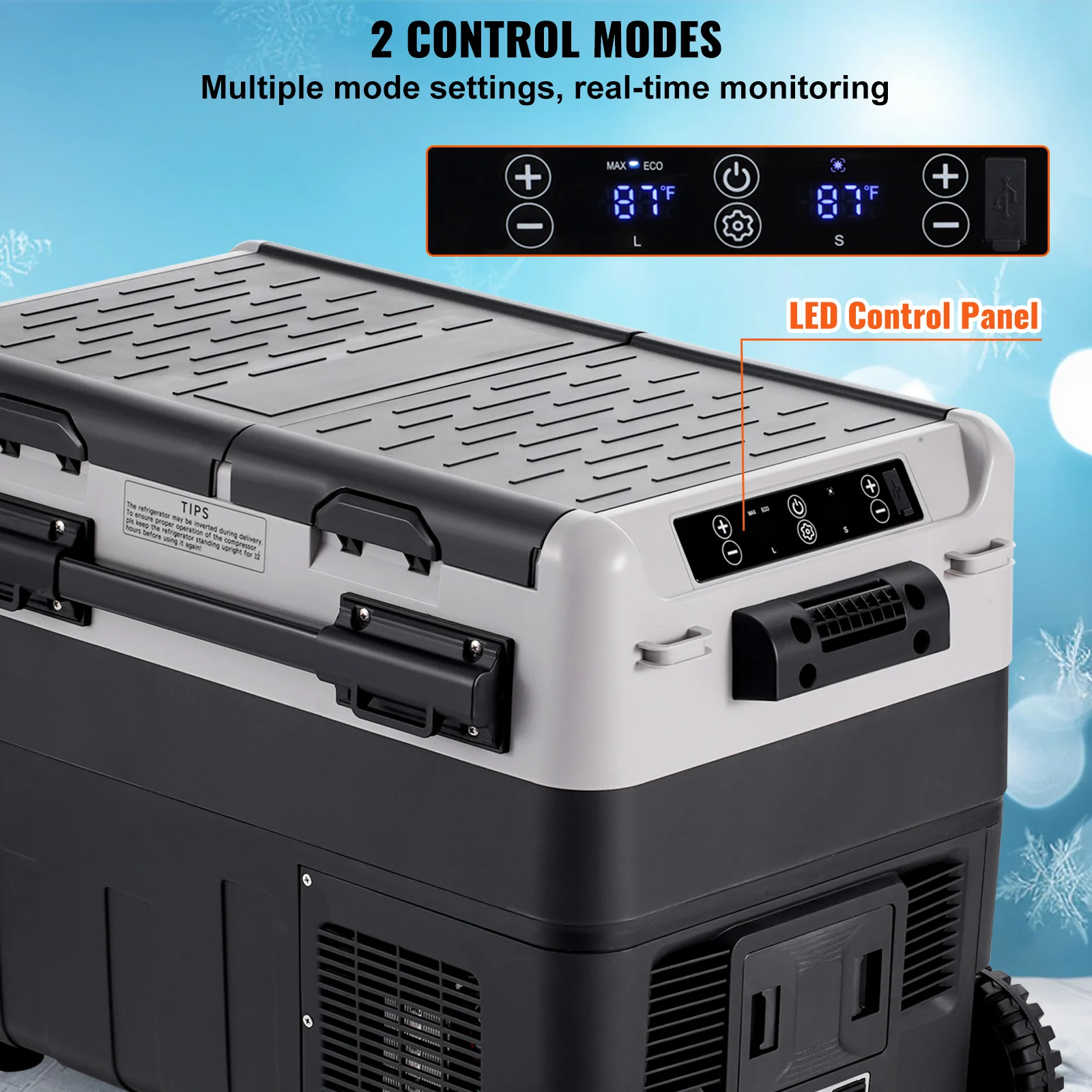 SucceBuy 40/50/58L Portable Car Refrigerator 12VoltCar Refrigerator Fridge Dual Zone Portable Freezer Compressor Cooler for Home 4