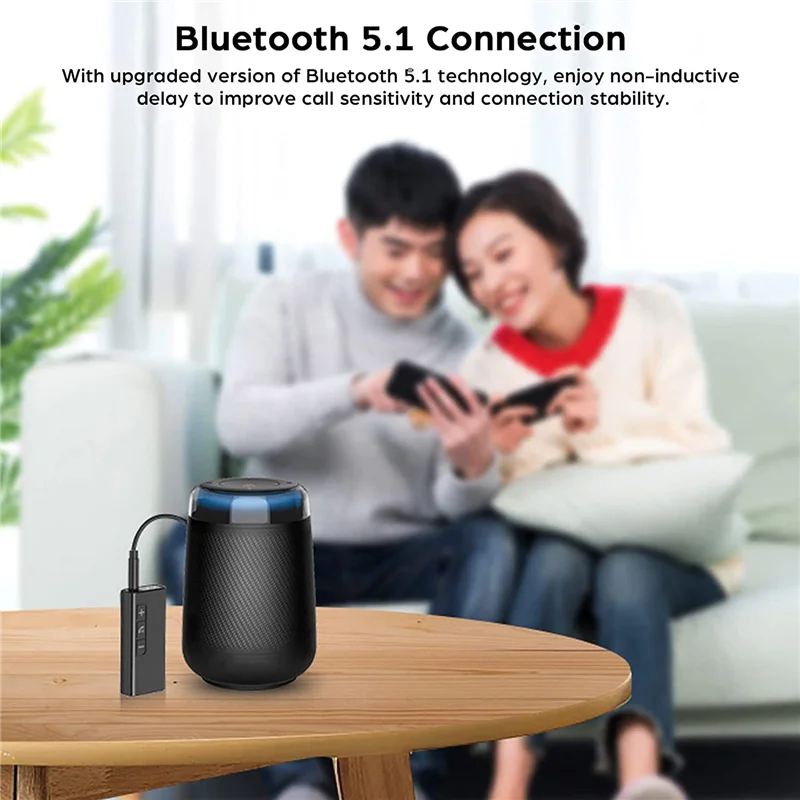 Excellent-1 Pcs Bluetooth 5.1 수신기 미니 무선 오디오 어댑터 헤드폰 용 휴대용 Bluetooth 스테레오 출력 오디오 수신기