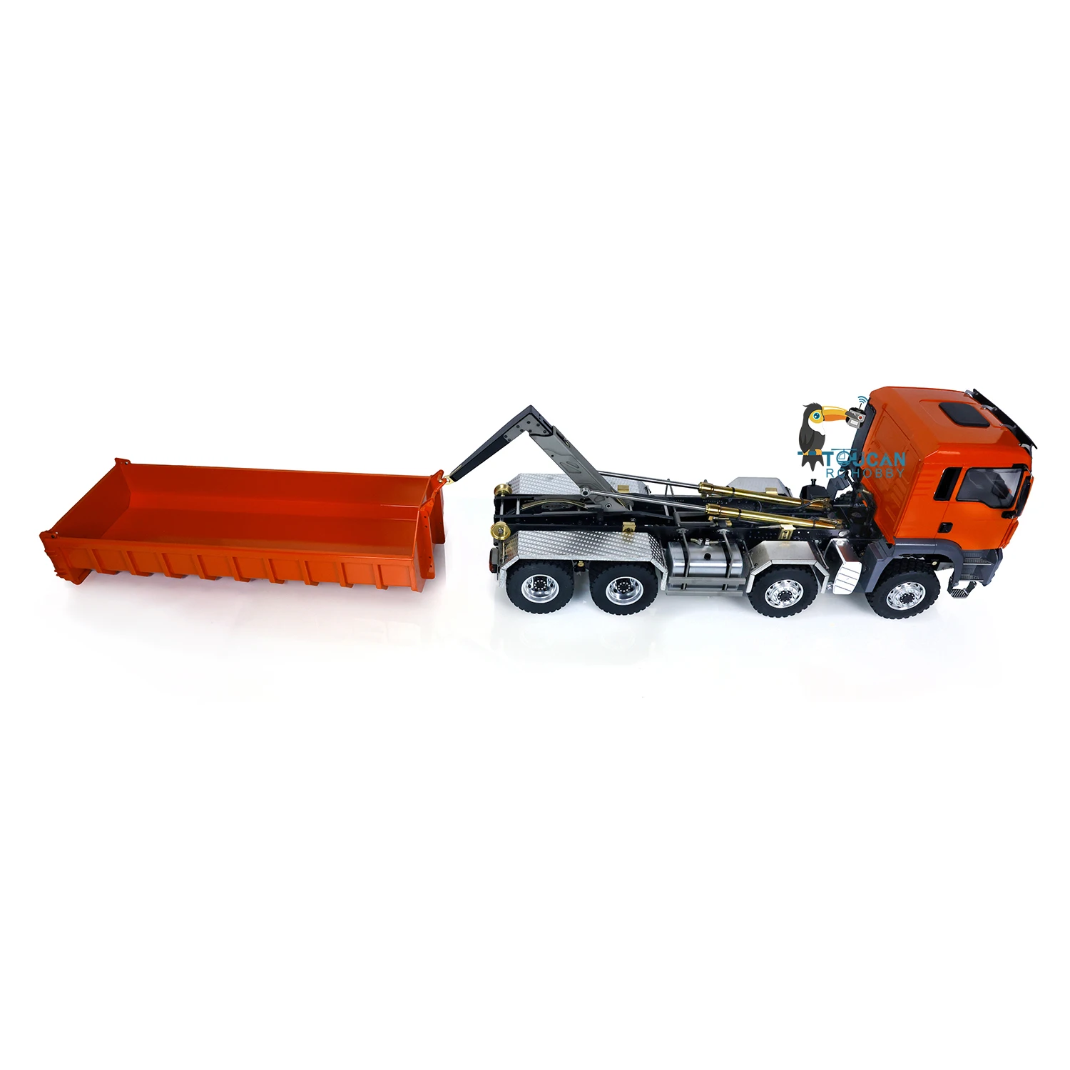 LESU Metal 1/14 Man Tgs 8*8 Hydraulic Remote Control Dumper Truck RC Roll On/Off Tipper Painted DIY Model Toys Thzh0477 5