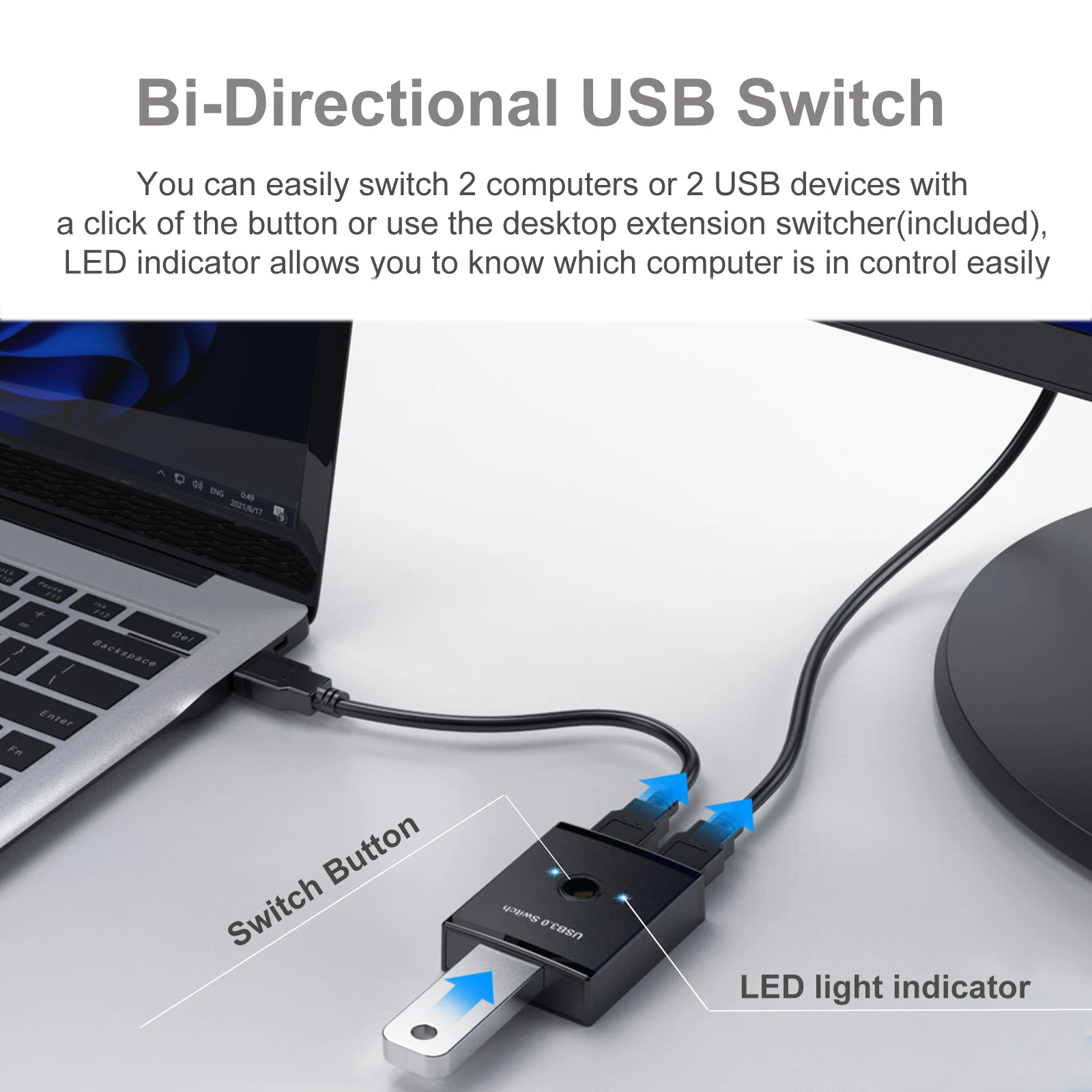 selector kvm interruptor para teclado pc impressora