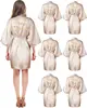 6 pièces Robes d'escouade d'anniversaire pour femmes fête d'anniversaire reine Spa peignoir Kimono Spa Robe pyjama Robes de fête Robe soyeuse
