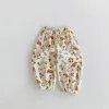 Anti Mosquito Pants For Children Clothing Summer New Style Kids Girl's Floral Trousers Loose Casual Baby Harem Pants 9m-6y 2024 3
