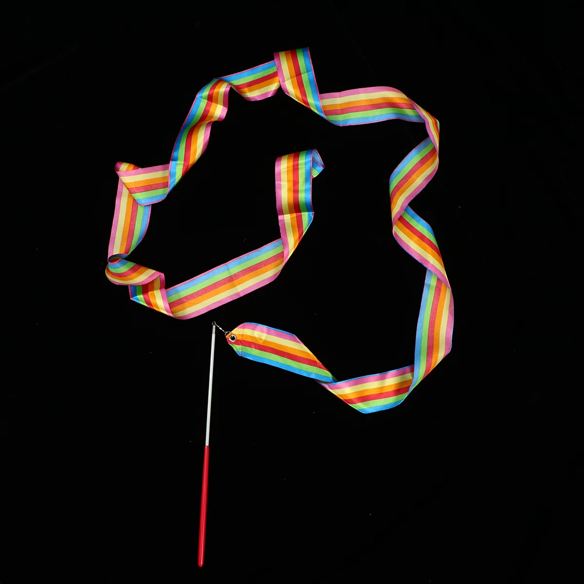 스틱이 있는 리듬 예술 체조 리본, 어린이 춤추는 스트리머, 체조용 리밴드 막대, 직송