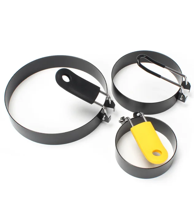 Pro Round Pancake Mold with Egg Ring Nonstick Stainless Steel Breakfast Maker Tool for Crepes Home & Commercial Use Cooking Mold 4