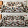 Retro Cotton Linen Sofa Towel Anti Cat Scratch Four Season Universal Sofa Covers for Living Room Boho Style Couch Slipcover Home 4