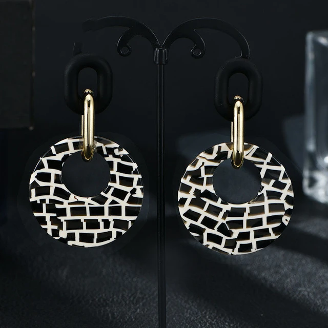 Allyson Leopard Acrylic Geometric Earrings 4
