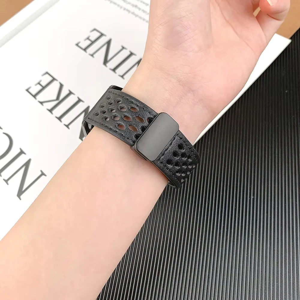 Magnetic Leather Strap - Breathable Sport Band Bracelet