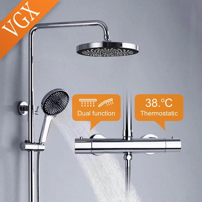 VGXThermostaticShowerSystemIntelligentBrassBathroomShowerSet2