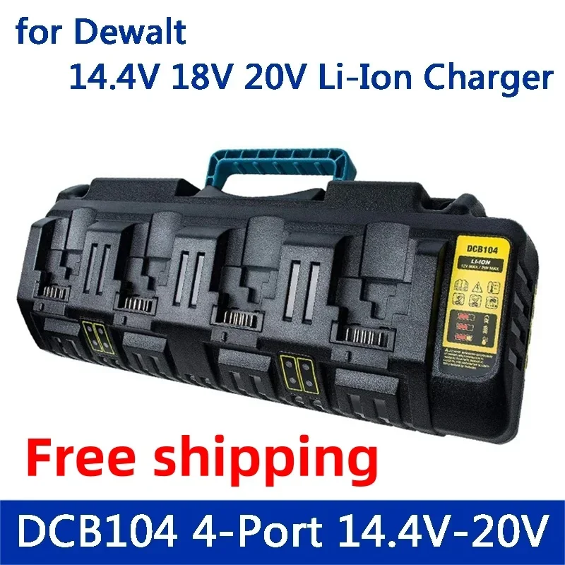 

New for Dewalt 14.4V 18V 20V Lithium Battery Charger DCB104 DCB102 Li-Ion Battery DCB118 DCB1418 DCB140 DCB183 DCB200 USB Out 5V