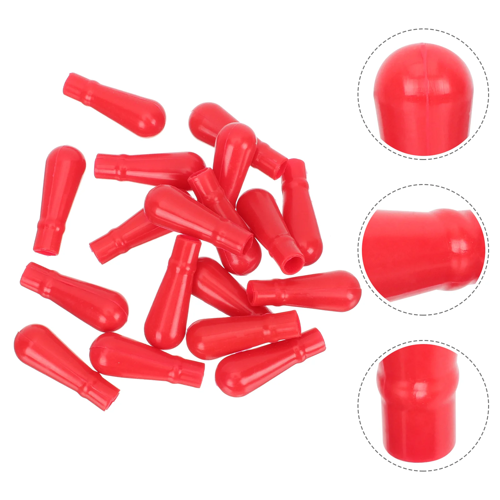 

50 Pcs Dropper Silicone Cap Pipette Caps Thicken Head Rubber Bulb Silica Gel Tips