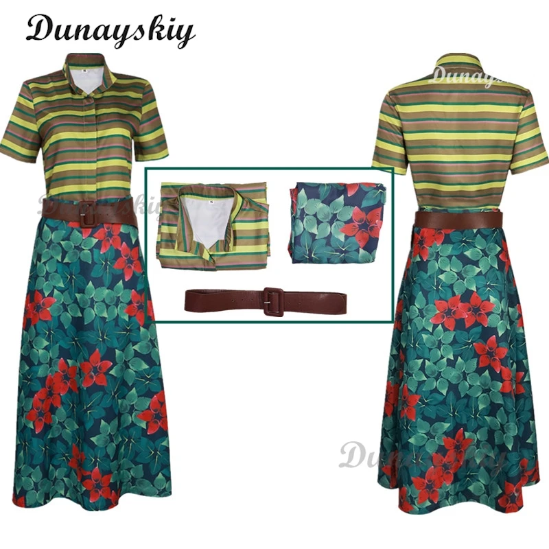 

Gabi cosplay Anime Ghost Costume Top Skirts Belt Set Party Role Gabi Play Outfit for Women