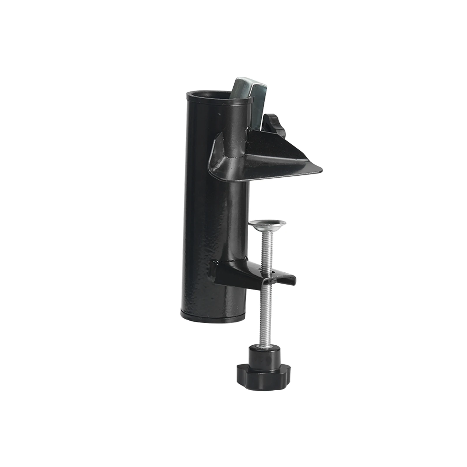 

Outdoor Fishing Easy Install Deck Tube Mount Patio Umbrella Holder Clamp Balcony Practical Garden Backyard Bench Multifunction