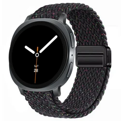 Braided Nylon Solo Loop Magnetic Sports Band Bracelet - Galaxy 8 40mm 44mm (Star black)