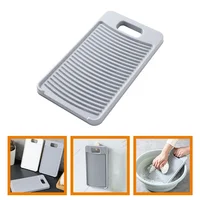 Portable Laundry Drying Rack Washboard Anti-slip Hangable and Artifact (grey) Travel Household Hanging Small for 1