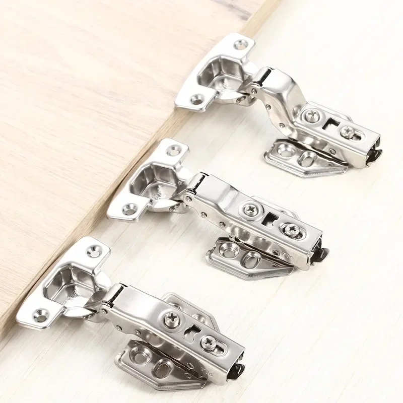 Hinge Soft Closing Full Overlay Door Hydraulic Hinges No-Drilling Hole Clip-On for Cabinet Cupboard Furniture Hardware 1pcs stainless steel hinges,door hinges