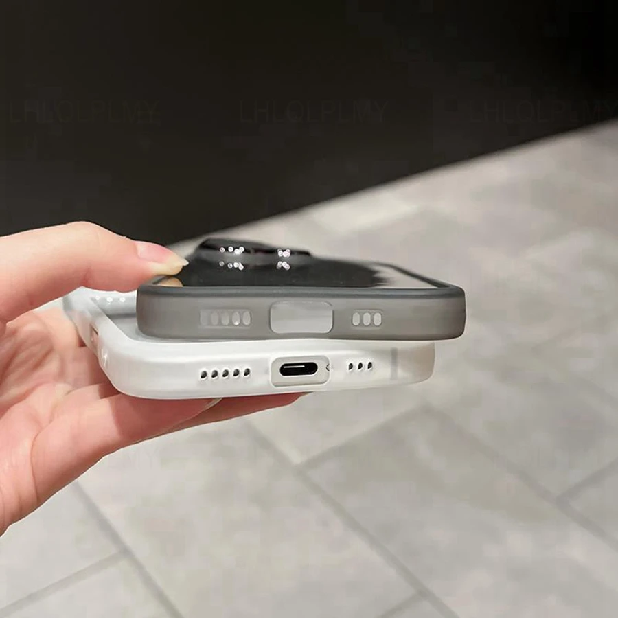 Transparent Soft TPU Phone Case with Camera Lens Protector Film