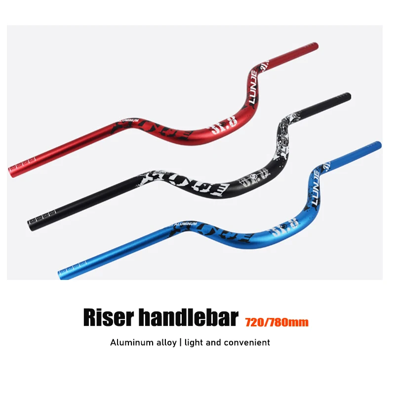 Guidon VTT 31,8mm 780mm 4° 20mm 6° Angle Dérive Arrière Vert - NEUF