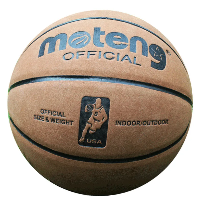 Size 7 adult youth basketball microfiber fur cowhide texture genuine leather feel non-slip moisture-absorbing soft leather 5