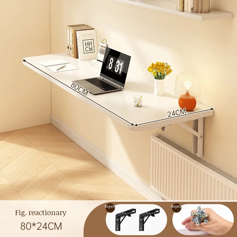 Wall foldable desk wall mounted desk against the wall study desk wall hanging desk balcony wall desk Wall-mounted 5