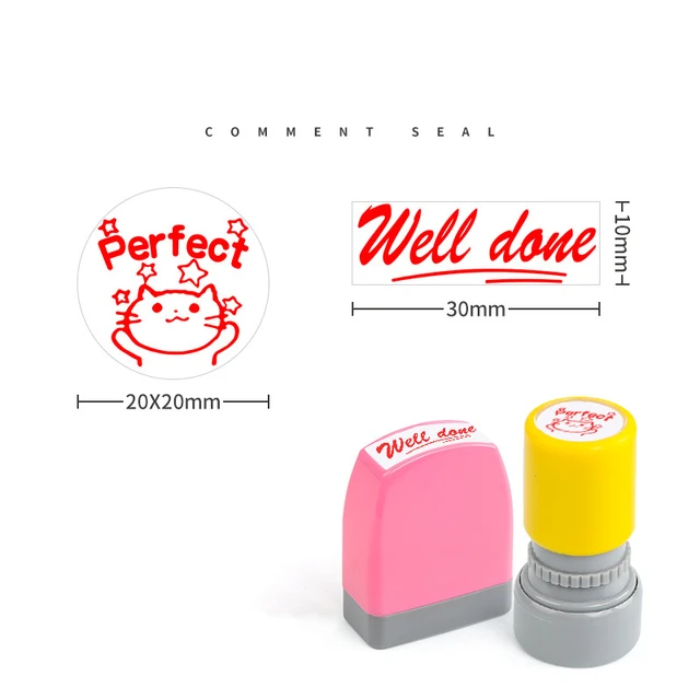 The Name Stamp Teacher's Seal Gifts for Teachers Kid Stamps Stampers Kids  Multi-sides Homework Portable Six Primary School Student 