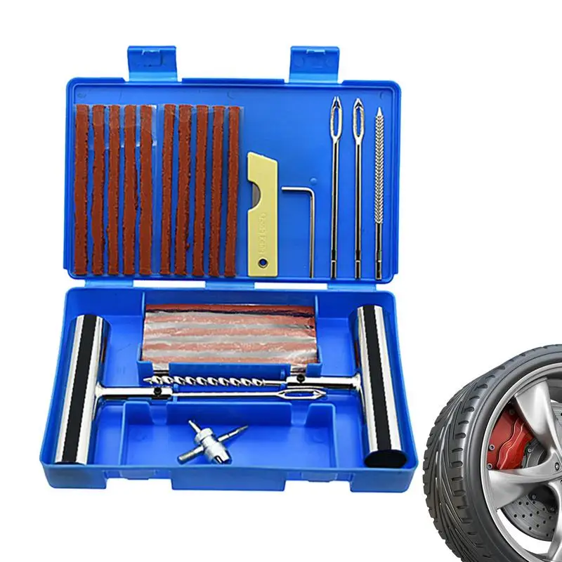 

Tubeless Bike Tire Repair Kit Flat Tire Puncture Repair Kit Punctures And Plug Flats Effective Sturdy Heavy Duty Repair Tire Kit