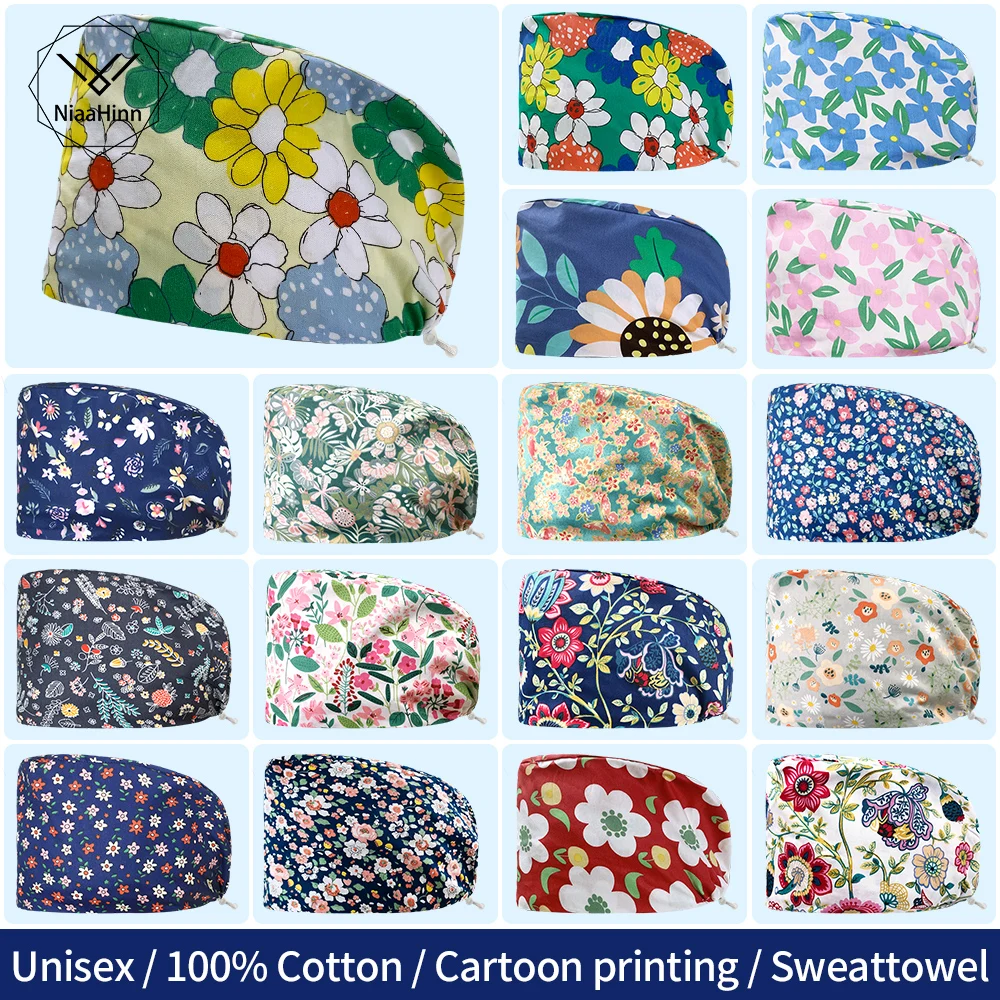 

Высококачественная Регулируемая Магнитная Пылезащитная Рабочая шапочка с цветочным принтом