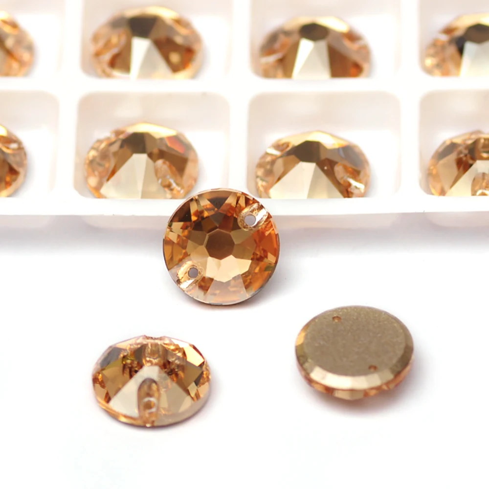 K9 Kristall Golden Shadow Glas zum Aufnähen von Strasssteinen, Kristallen, zum Nähen von Strasssteinen für die Dekoration von Hochzeitskleidern – Detail 10