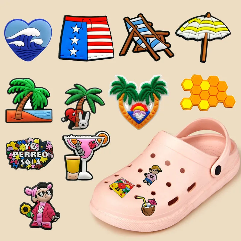 Pvc Sandal Accessories Crocs Woman Bad Bunny Crocs Accessories Sea