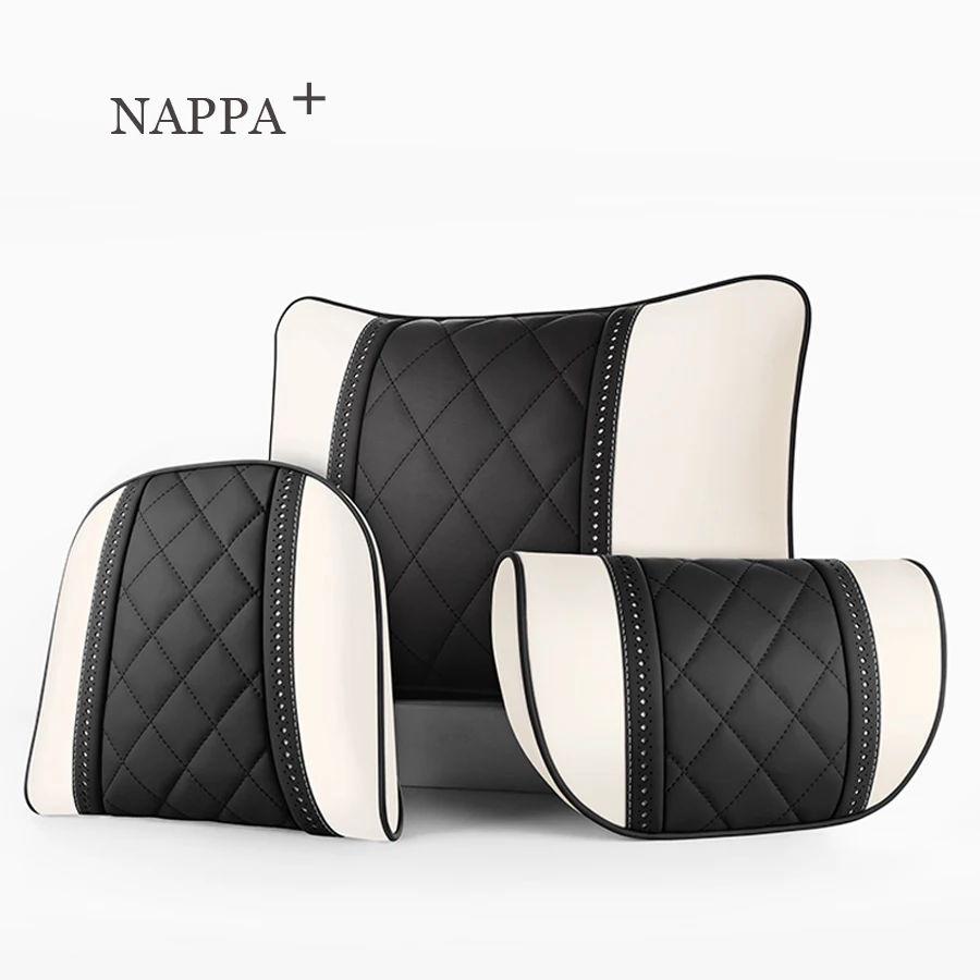 

NAPPA Leather Car Seat Rest Cushion Headrest Car Neck Pillow For Mercedes Benz Maybach S-Class Pillows Automobile Accessories