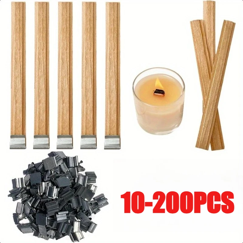 Wooden Wick for Scented Candles with Clip Closure