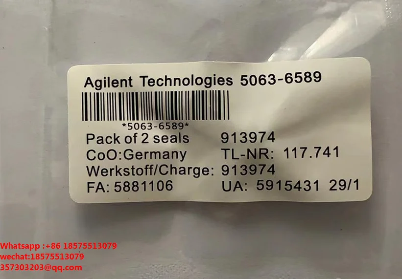 

Для Agilent 5063-6589, Жидкостная хроматография, Плунжер, уплотнительное кольцо насоса, уплотнение стержня, 2 уплотнения в упаковке