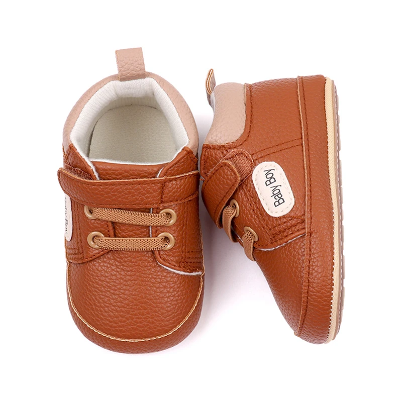 Toddler Boy PU Sneakers Casual Letter Print Cute Baby Flats Breathable Infant Walking Shoes for Newborn baby shoes