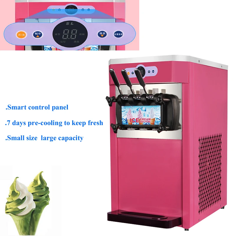 

PBOBP Ice Cream Machine Home Soft Ice Cream Making Machin Mini Small Automatic Yogurt Machine Automatic Preservation Pre-Cooling