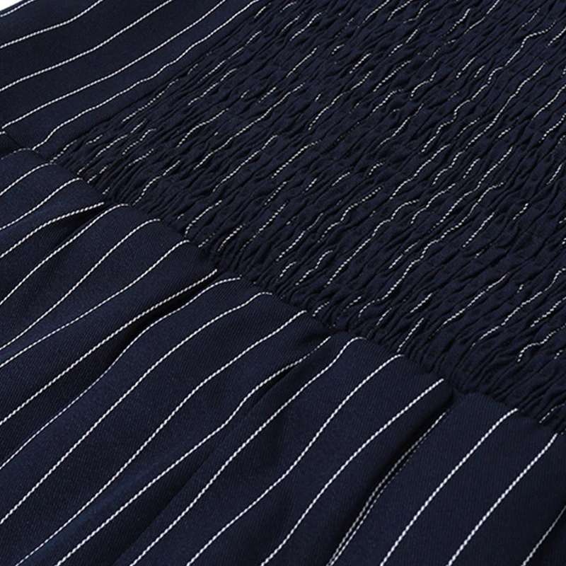 Strapless Mini Dress y2k Aesthetic Clothes Women Striped Pleated A Line Dress 2000s Cocktail Party Dresses Streetwear