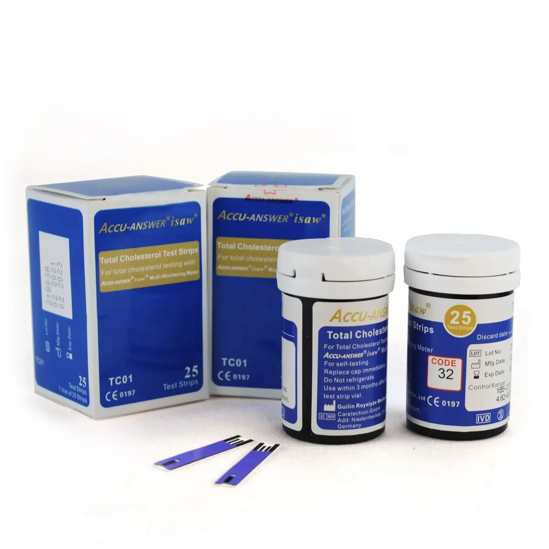 Blood Lipid Detector Accu-ANSWER isaw Fast check Class II Instrument classification 4 in 1 blood test hemoglobin test strips Uric Acid Cholesterol
