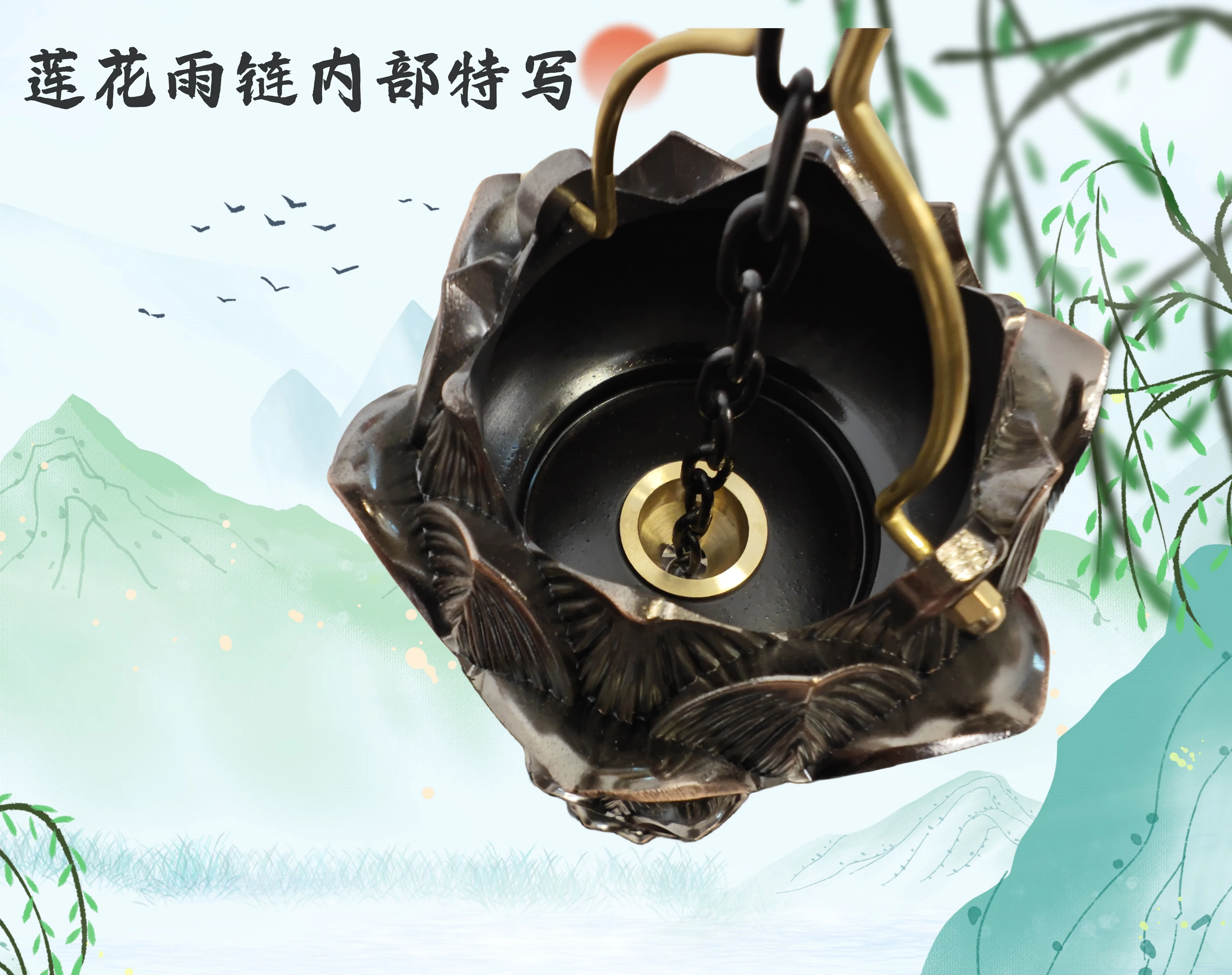 New Chinese Zen space Lucky running water ornaments housewarming gifts Water recycling gifts courtyard decoration flowing water