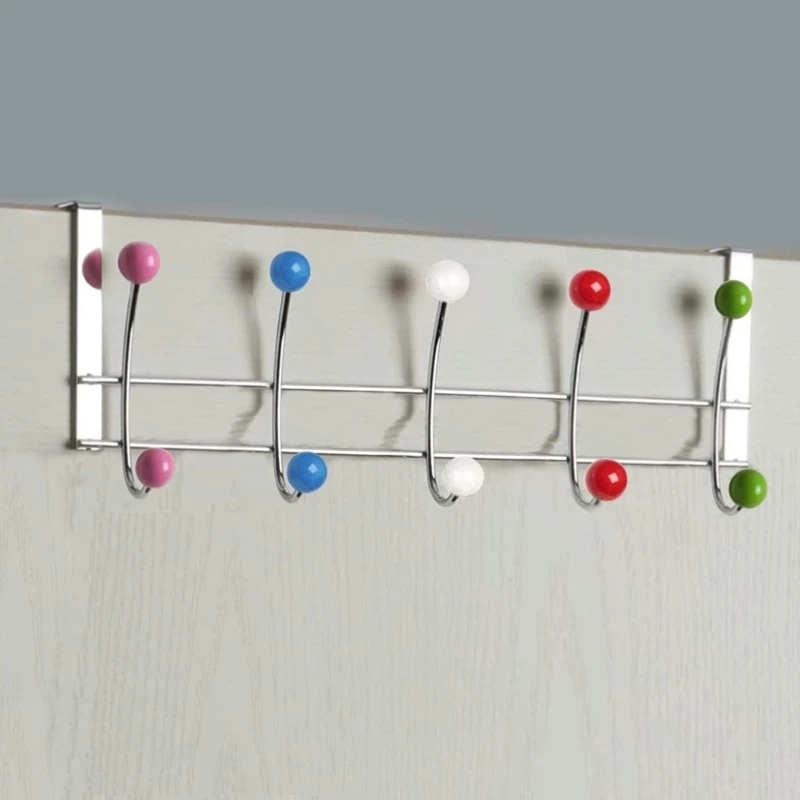 Multicolors Over Door Hanger Clothes Hanging Heavy Duty Over Door Hooks Bedrooms Bathroom 10 Hooks Hanger Coat storage hook door hook
