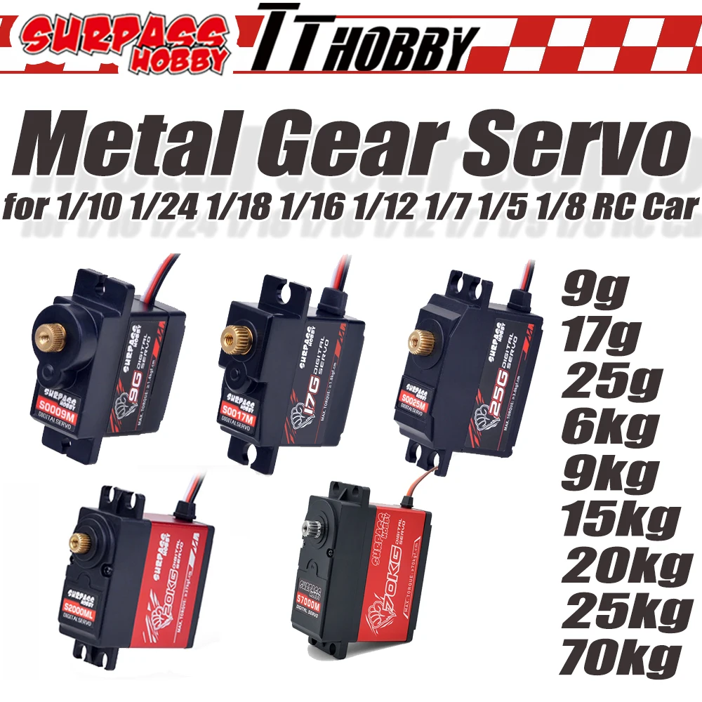 Цифровой сервопривод TTHOBBY SURPASS с металлической шестерней 9 г 17 25 6 кг 15 20 70 для
