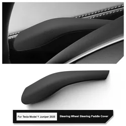 Silicone Steering Wheel Paddle Cover - 3 Colors, Premium Interior Accessory (Black)