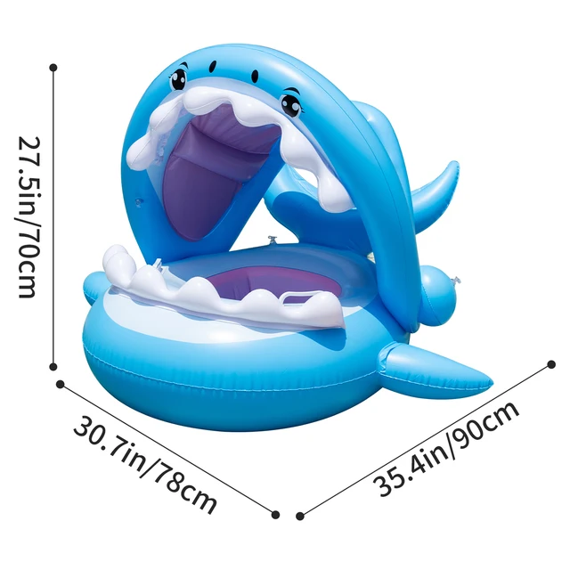 1PC Thickened Inflatable Canopy Seat Ring, Summer Minimalist Pool Float, Perfect for Beach and Pool Parties, 4