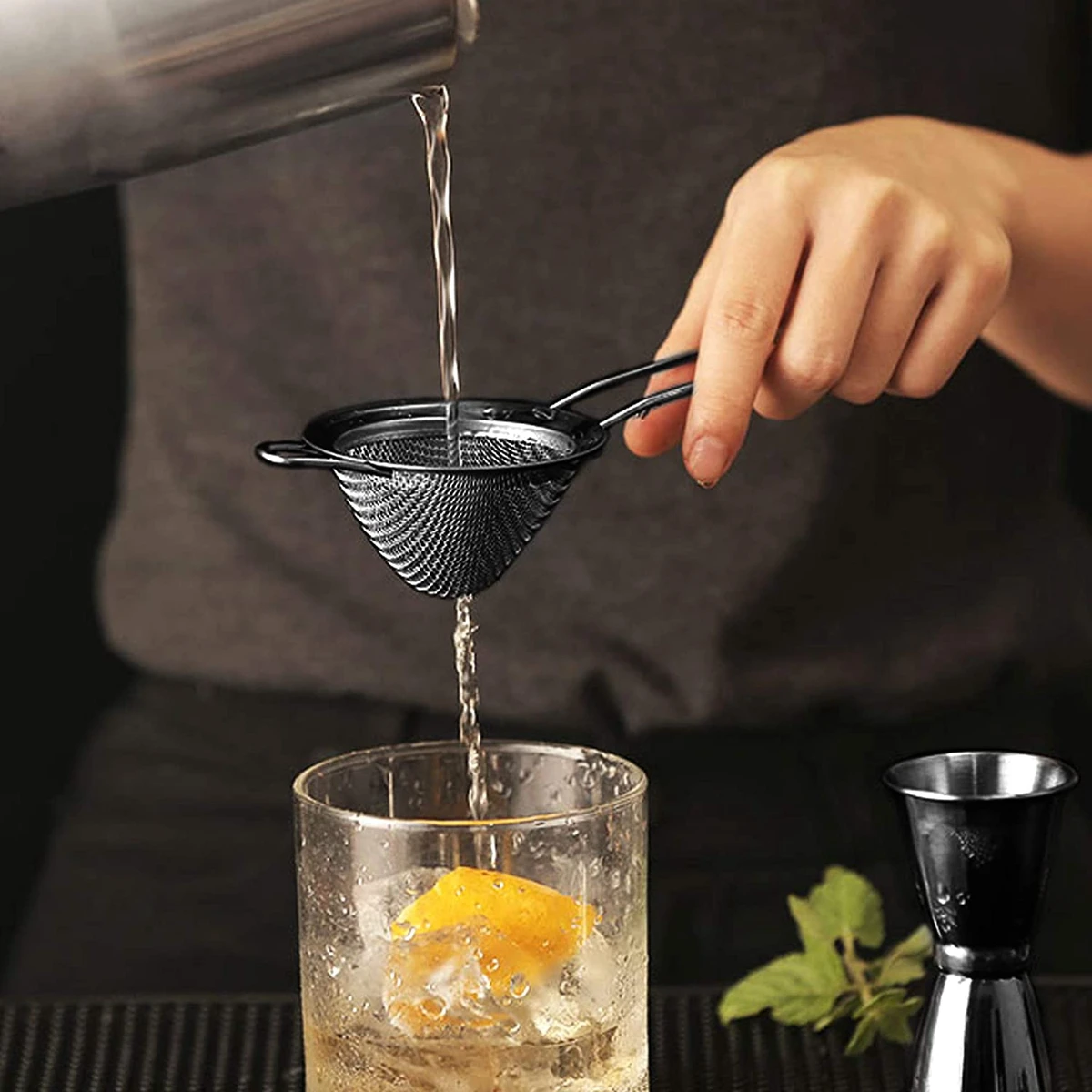 Passoire à maille fine en acier inoxydable 304, tamis conique, passoire à  thé avec longue poignée pour bar à cocktail, café, jus, outils de filtrage  - AliExpress