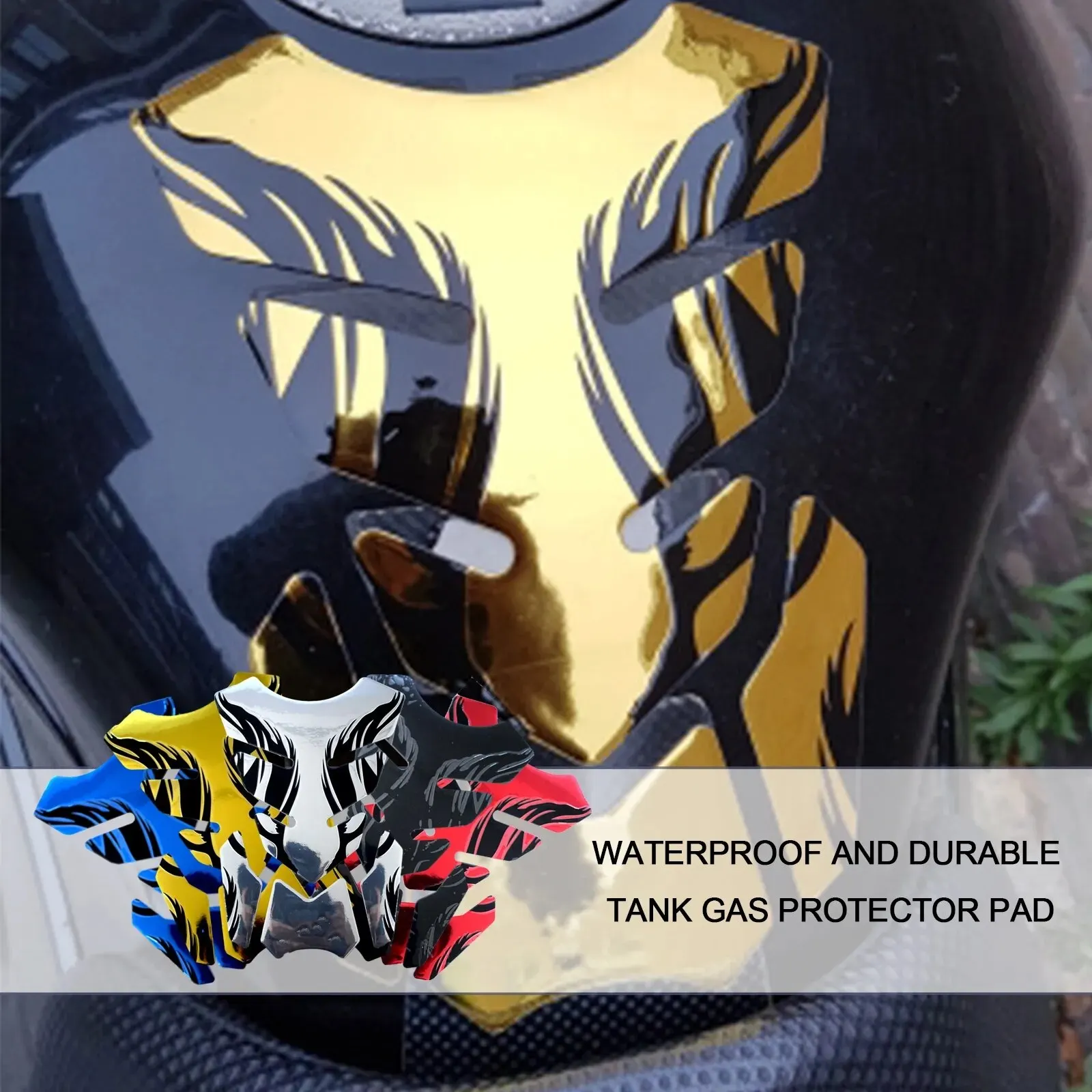 Motorcycle Flame Design 3D Tankpad Protector and Decoration Sticker