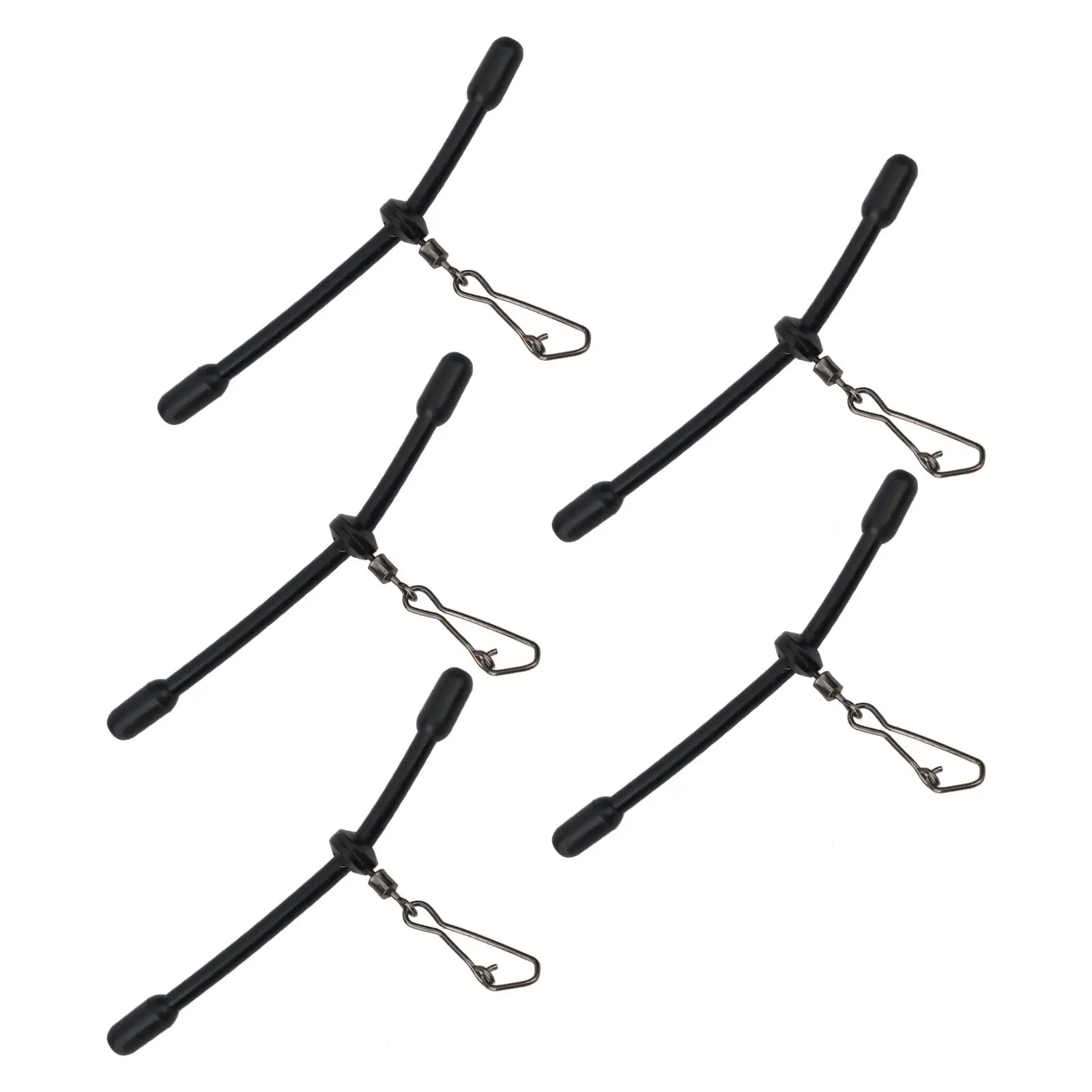 5 Stück Angeln Anti-Feeder Boom Spacer mit Druckknöpfen Balance Connector Tackle Rolling Swivel Snaps Balance Connector – Detail 12
