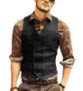 Men's Suits Vest  New Arrival Slim Fit Double Breasted Wool Men's Business Formal Waistcoat t Groomsemen For Wedding 3