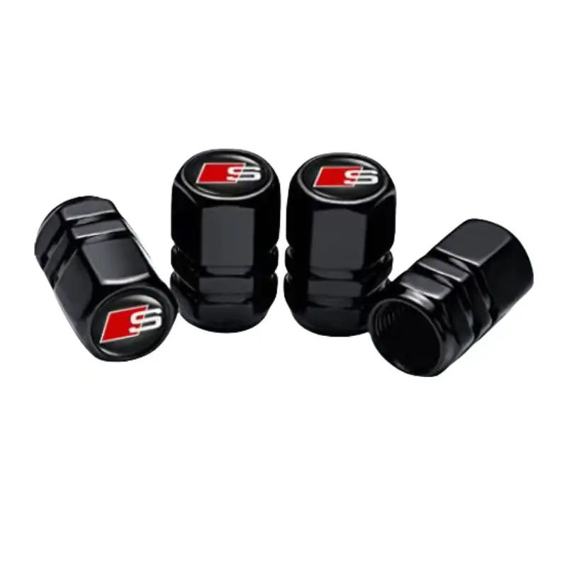 Tire Valve Caps 4pcs Copper Customizable Car Accessories