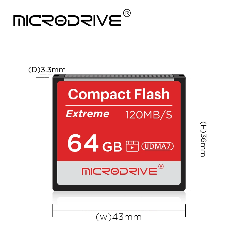 High-Speed Compact Flash Card - Real Memory Options: 256GB, 128GB, 64GB, 32GB - Premium Quality