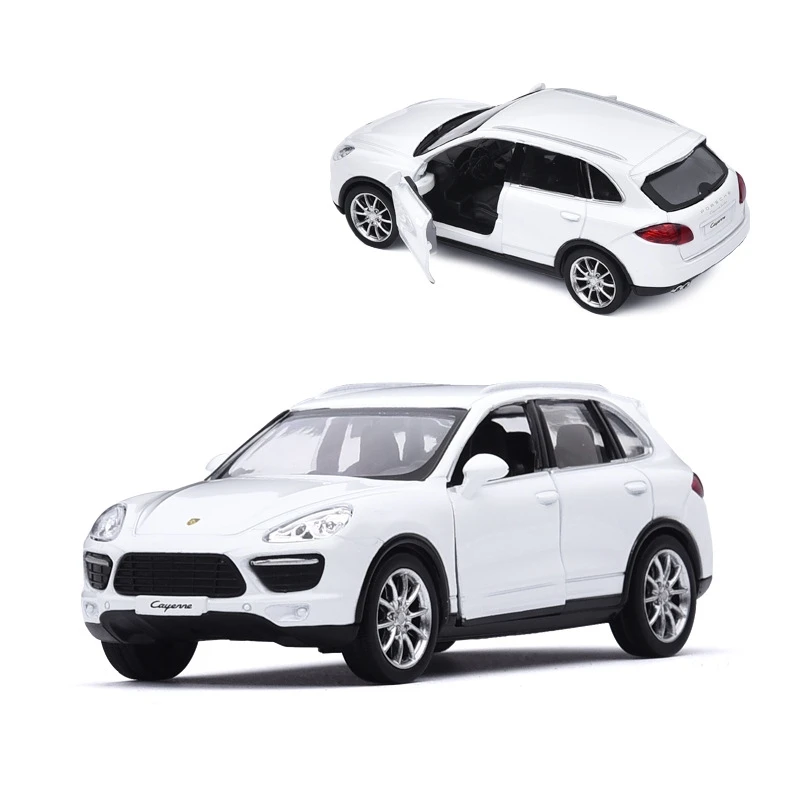 1/36 Porsche Cayenne SUV Toy Car Model For Children 5'' RMZ CiTY Diecast Sport Miniature Pull Back Collection Gift For Kid Boy 5