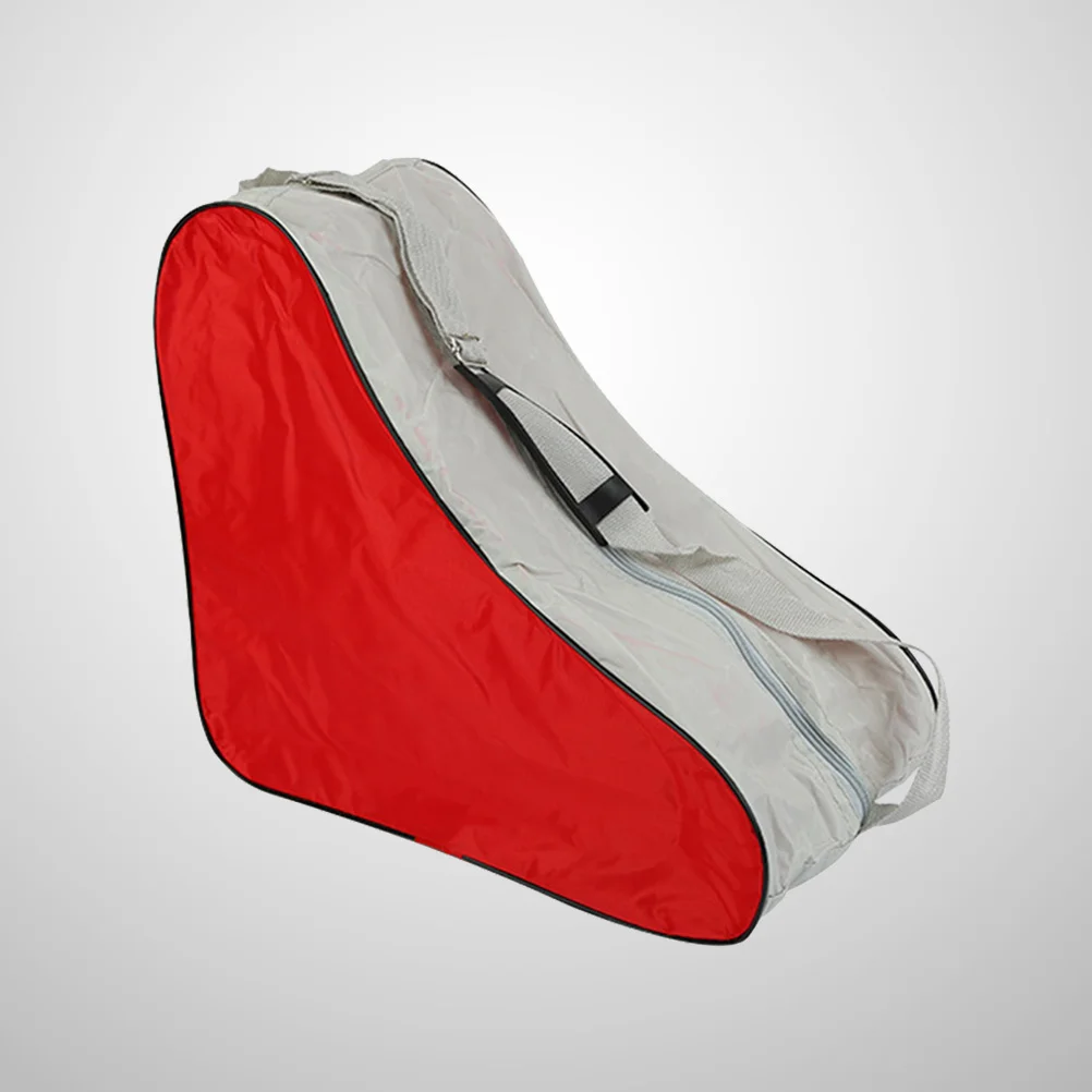 

Mesh Cloth Tote Bag Skating Triangle Bag Shoulder Bag High-capacity Package (Red)